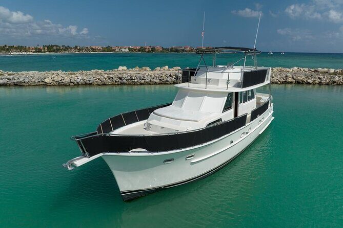 2 Hour Sunset-53' Hatteras Tulum, Playa Del Carmen, Riviera Maya - The reef swim: sea turtles, fish, and why this is the core
