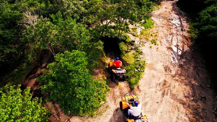 ATV Adventure to Jade Cavern Double - ATVs, safety gear, and how automatic changes the experience