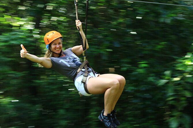 ATV Cenote and Zipline Adventure from Tulum - The cenote swim: semi-dry cavern vibes and tunnel exploring with a lamp