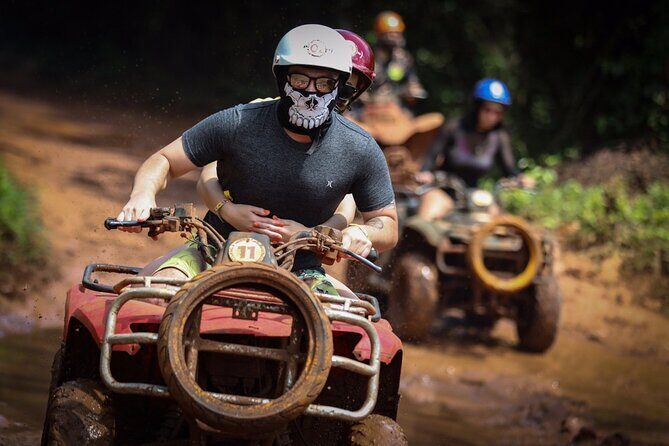 ATV & Horseback Ride with Ziplines Cenote from Playa del Carmen - Cenote Verde Lucero: swimming in natural freshwater after the adrenaline