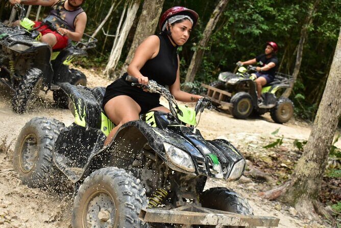 ATV Tour from Tulum or Riviera with Ziplines and Cenote Swim Day - Zip Lines: That 1 km run and the “last one” effect