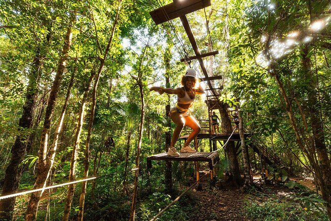 ATV, Zipline and Cenote at Extreme Adventuring with Tulum Pickup - Stop 2: Cenote Verde Lucero and a Refreshing Mayan Swim