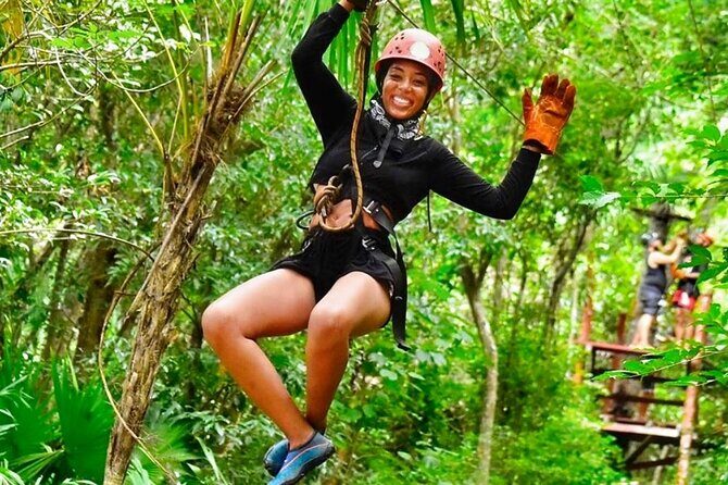 ATV, Ziplines and Mayan Cenote Extreme Experience - Ziplines in the park: included safety gear and timing expectations