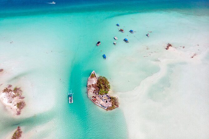 Bacalar Legends and Colors - Stop 1: Bacalar swim in shallow crystal-clear water