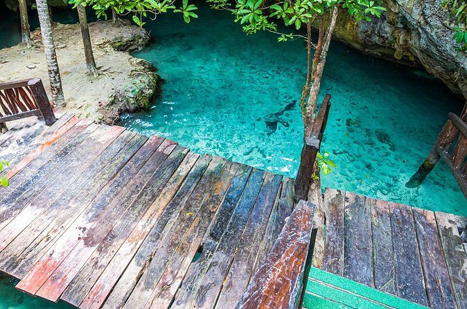 Chichenitza + Cenote + Valladolid + Lunch - Cenote Hubikú: Semi-Open Water with Stalactites and a Calmer Mood