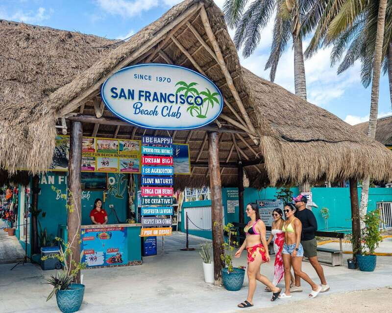 Cozumel: Best Day Pass at San Francisco Fun Beach Club - Included Water Gear: Snorkeling, Kayaks, Paddleboards, and Inflatables