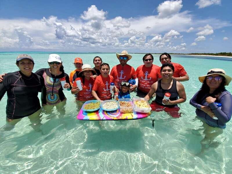 Cozumel: Private Charter Boat and Snorkel Day Trip - El Cielo sandbar: knee-deep water, starfish, and stingray chances