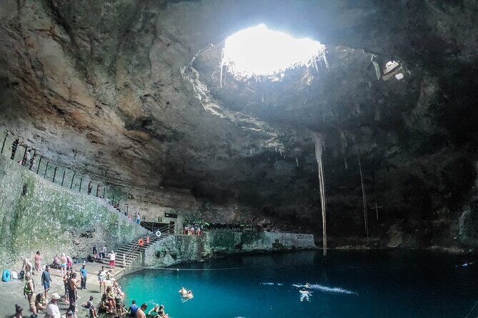 Deluxe adventure! 2 Sacred Cenotes, Chichen Itza and Valladolid from Tulum City - Cenote Ik-kil: Classic Yucatán Refresh With a Buffet Boost