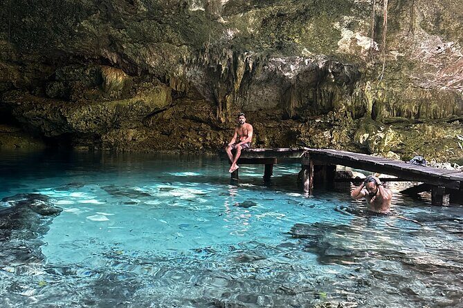 E-bike cenote jungle city tour in Playa del Carmen - The Cenote Stop: Snorkeling and Dock Jumps in Crystal-Clear Water