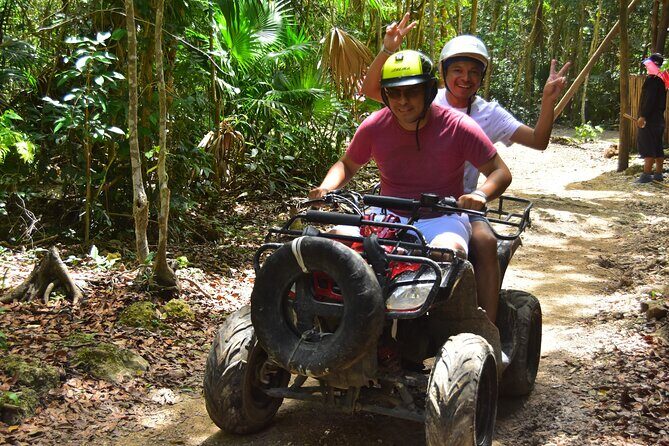 Extreme Adventure ATV(shared) only from Playa del Carmen - Underground Cenote and Cave Stop: Cool Water in a Pre-Hispanic Setting