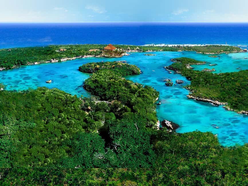 From Playa del Carmen: Xel-Há All-Inclusive Park - Zip Lines, Suspended Ropes, and the Lighthouse Slide