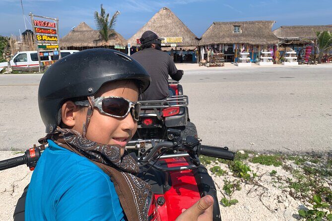 Full Day Private ATV Tour to Tequilera and Mayan Caves - El Mirador Meal by the Caribbean Sea
