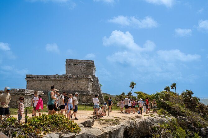 Full Day Tulum Ruins Tour Cenote and Swimming with Sea Turtles - Tulum ruins: the cliffside entrance you’ll remember