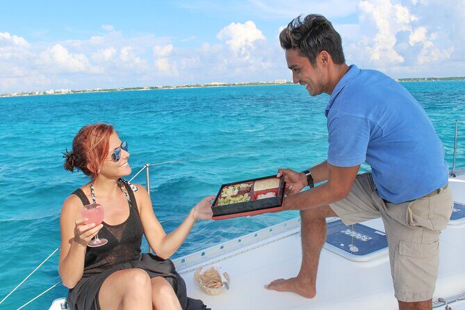 Luxury Sailing Experience to Isla Mujeres with Lunch & Open Bar - Underwater Museum of Art Snorkeling: Coral Sculptures + Reef Life