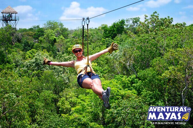 Mayan Xtreme from Riviera Maya - Chemuyil adventure stop: zip-line thrills and jungle rappel flow