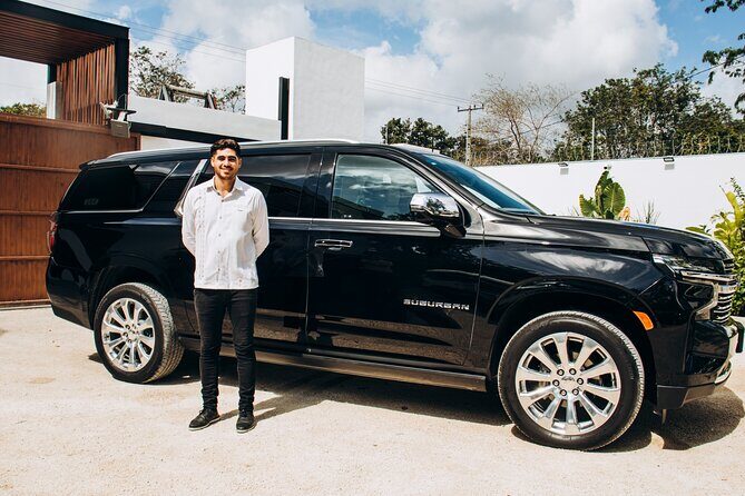 One Way Private Transfer Playa del Carmen - Cancun Int Airport - In the car: air-conditioning, WiFi, and included drinks that actually help
