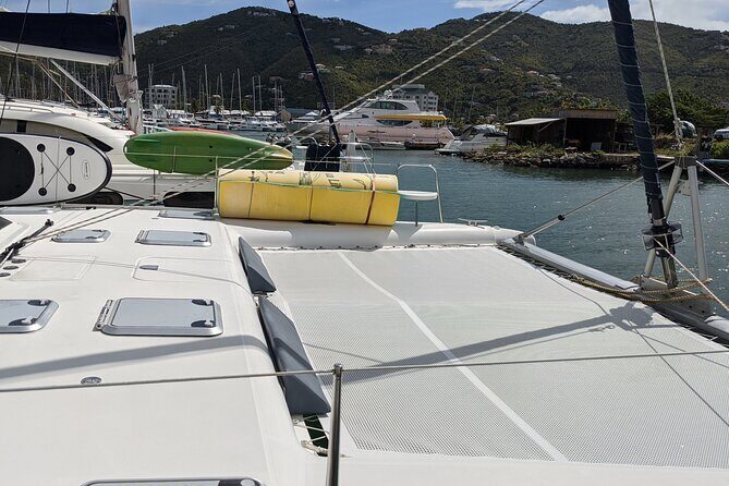 Private 6 Hrs 47 ft. Catamaran Snorkel & Cielo Charter (30p. max) - Comfort and practical details on deck (the stuff that quietly matters)