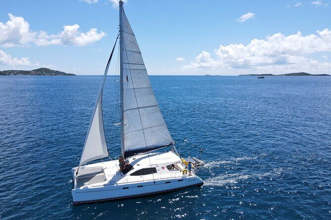 Private 6 Hrs 47 ft. Catamaran Snorkel & Cielo Charter (30p. max) - Guided reef snorkeling: where the staff earns their keep
