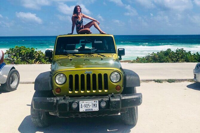 Private Jeep & Polaris RZR: San Gervasio Mayan Ruins & Snorkeling - Cocos Beach snorkeling and the beach club meal after the ride