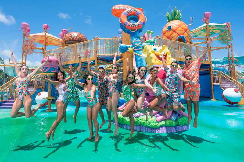 Riviera Maya: Aqua Nick Park - Splash Bites - The rides and play zones: Bikini Bottom Beach, Activity Pool, and the bigger thrills