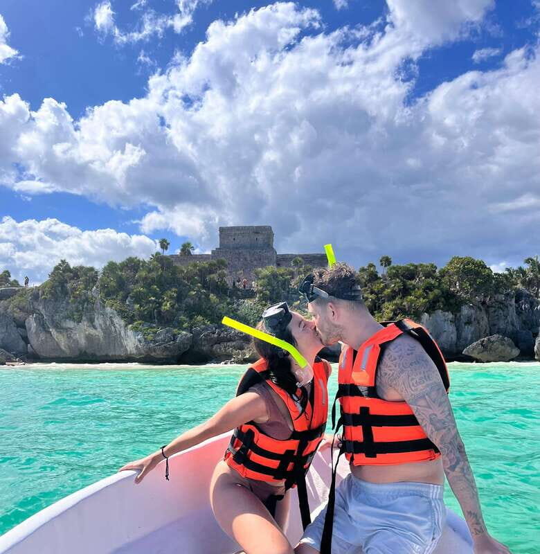 SNORKEL IN TULUM REEF, BOAT RIDE AND CALETA - Secret Seashore Stop and the Sargassum-Free Caleta Swim