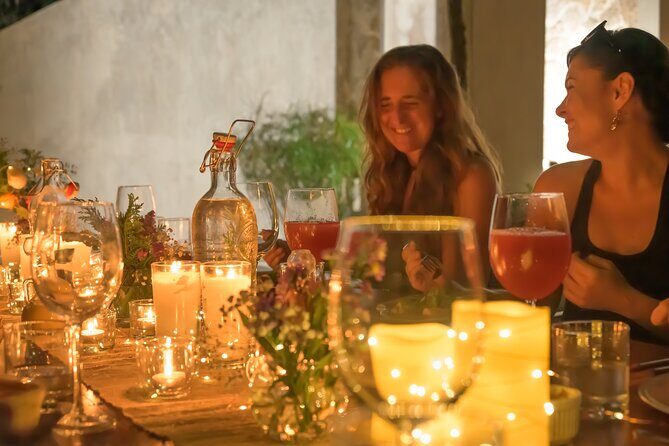 Steak or Lobster dinner in a magical jungle setting. - Drinks and Small Extras: House Wine or a Hand-Shaken Margarita