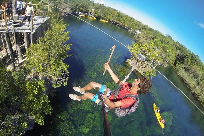 Tankah Park Five Cenotes Adventure Tour from Tulum - Inside Tankah Park: open-air cenotes plus waterway wandering
