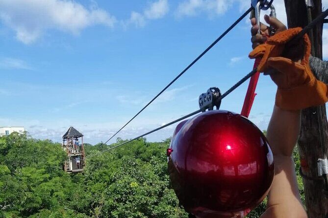 The Original Cozumel Zipline Adventure - Tower one: the 36-foot climb that sets your mindset