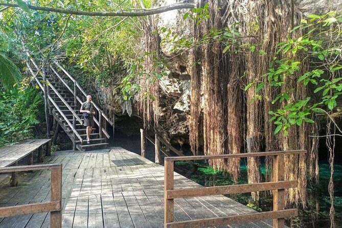 Tour to Cenote Cave and Sea Turtles Encounter - What Cenote Nohoch feels like: guided swim in a limestone sinkhole