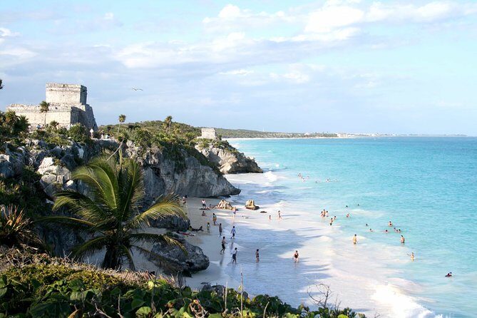 Tour to visit the archeological site of Tulum, Coba and a Cenote in one day - Tulum Archaeological Site: Guided Ruins by the Caribbean