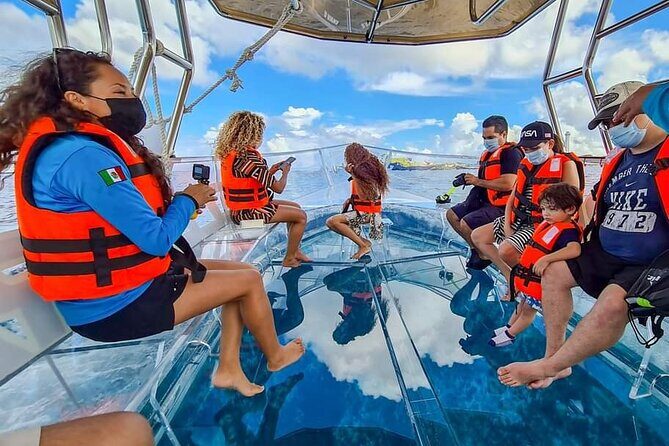 Transparent Boating and Snorkeling Tour in Cozumel All Inclusive - Stop 1: The 1.5-Hour Transparent Sail Over Reefs and Sunken Ships