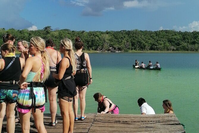 Tulum Monkey Sanctuary Tour Punta Laguna - Zipline over the lagoon: fun factor with real safety meaning