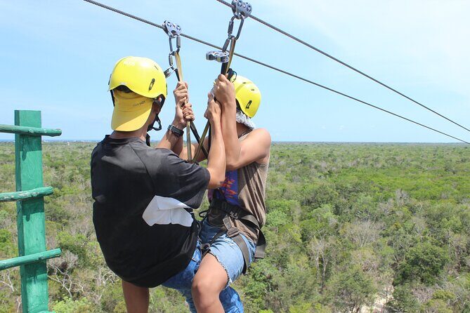 Tulum's Thrilling Jungle: ATV, Zip Lines, Cenote & More! - Cenote time: swim, float, and explore the cave feeling