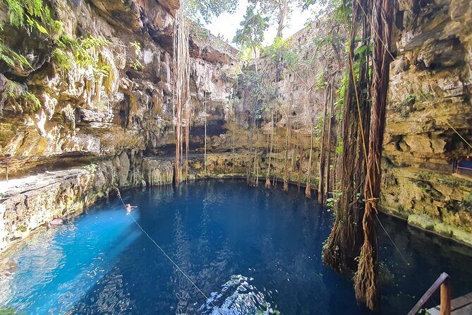 VIP Ek Balam Private Tour - Cenote San Lorenzo Oxman: An Open Cenote Break in the Middle of the Day