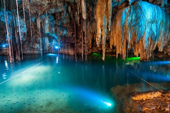 Xplor Fuego Admission <em>Official Product</em> – Key things to know before you go’ /></p>
<ul>
<li><strong>Timed entry</strong> helps you start fast, not wander for an hour</li>
<li><strong>Underground raft + stalactite river swim</strong> are the main payoff and they’re genuinely different</li>
<li><strong>Safety checks happen often</strong>, with helmets/life jackets provided</li>
<li><strong>You drive the amphibious vehicles only if you’re 18+</strong> and have a valid driver’s license</li>
<li><strong>Bring water shoes</strong> and plan around small lockers shared by two people</li>
</ul>
<h2 id="xplor-fuego-at-night-why-this-6-hour-slot-works-so-well">Xplor Fuego at night: why this 6-hour slot works so well</h2>
<p><img width="669" height="446" decoding="async" src=