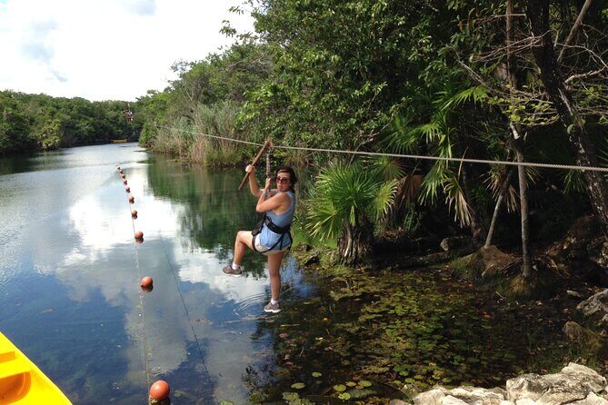 Zip lining and Canoe Monkey jungle in Tulum - Guides in English: José, Berto, Betto, and Alberto Taylor